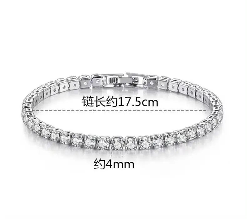 Solid 18K/14K Gold Moissanite Tennis Bracelet for Women
