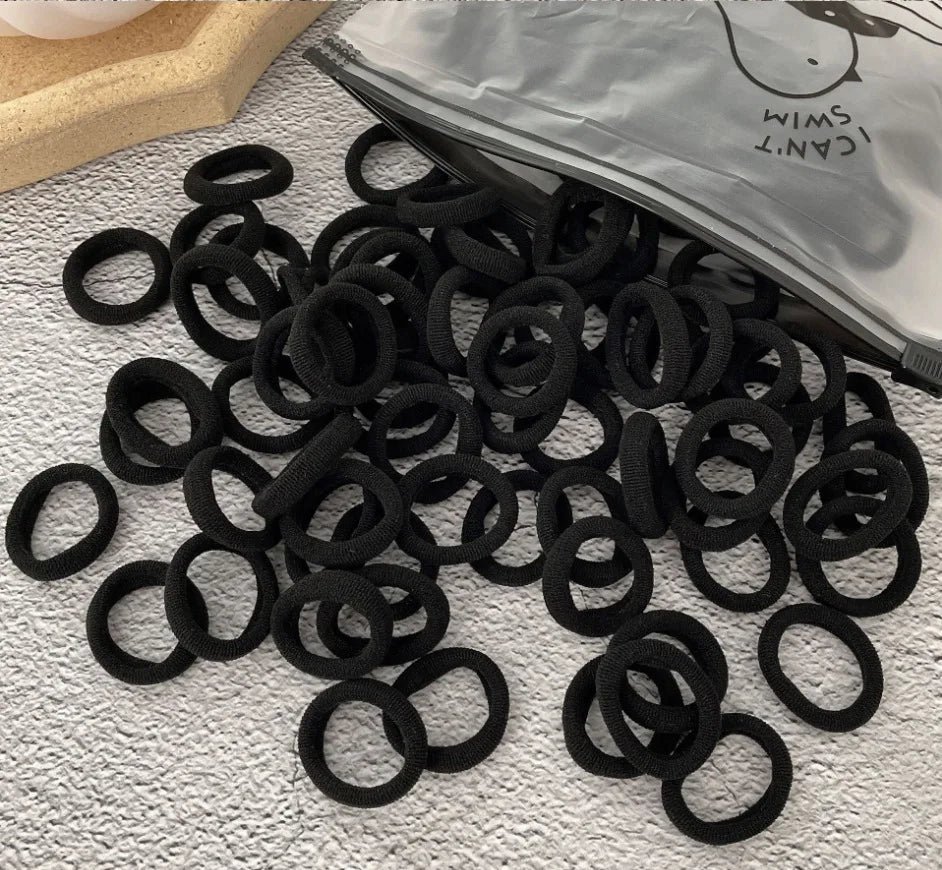 50/100PCS Colorful Nylon Hair Bands for Kids