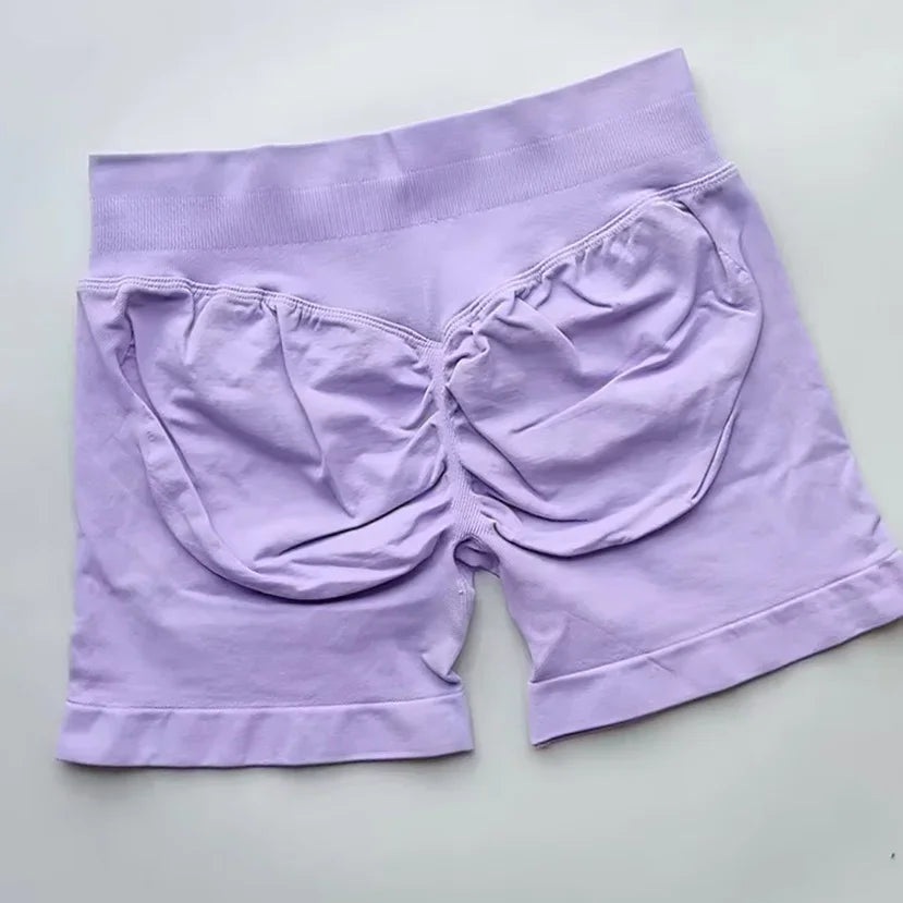 Women’s Impact Seamless Scrunch Bum Shorts – Low Ribbed Waist Gym Essential