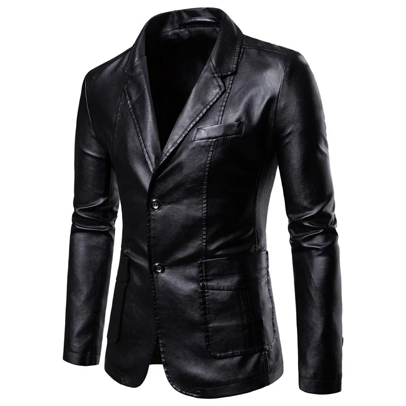 2025 Men’s Slim Fit Vintage Leather Jacket