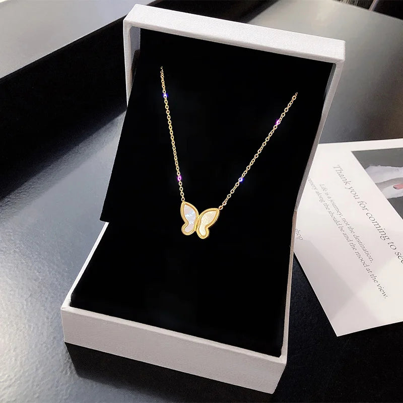 New Shiny Butterfly Necklace
