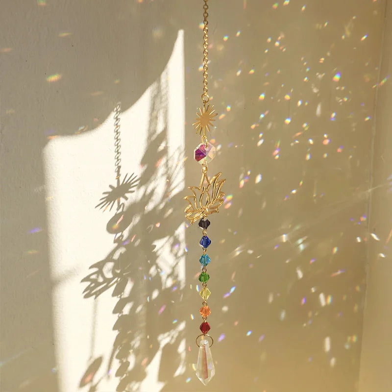 Crystal Lotus Sun Catcher