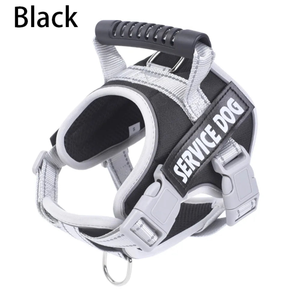 Adjustable Chest Collars & Reflective Dog Harness Set