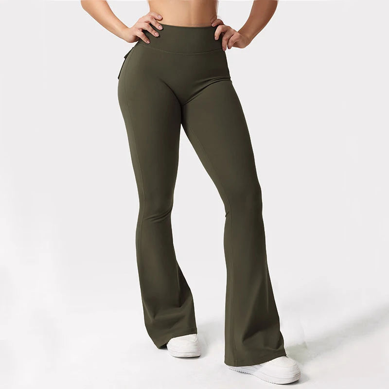 2025 New Arrival – Women’s Wide-Leg High-Stretch Yoga Leggings with Pockets