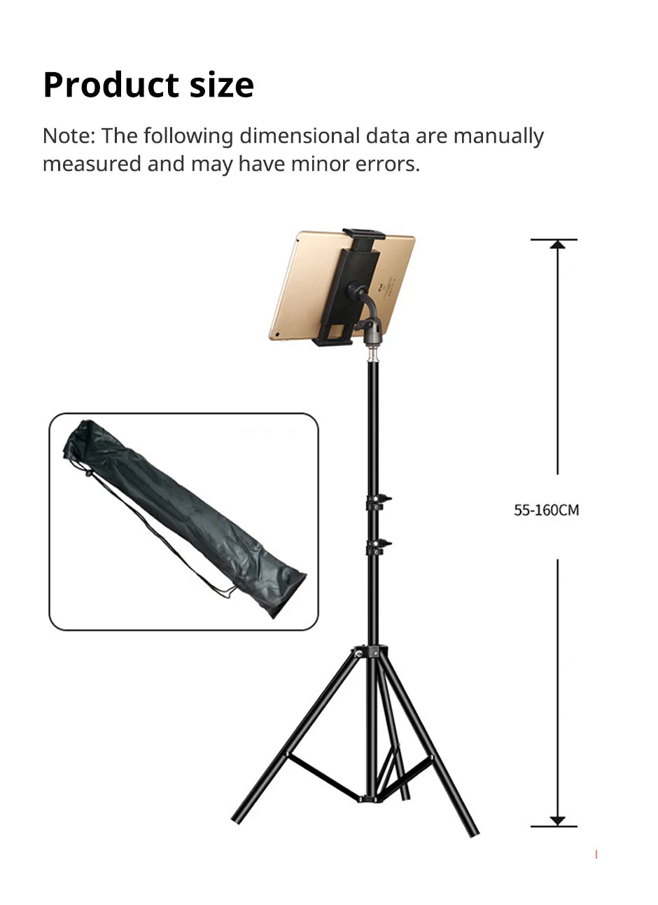 Adjustable Tripod Floor Tablet Stand