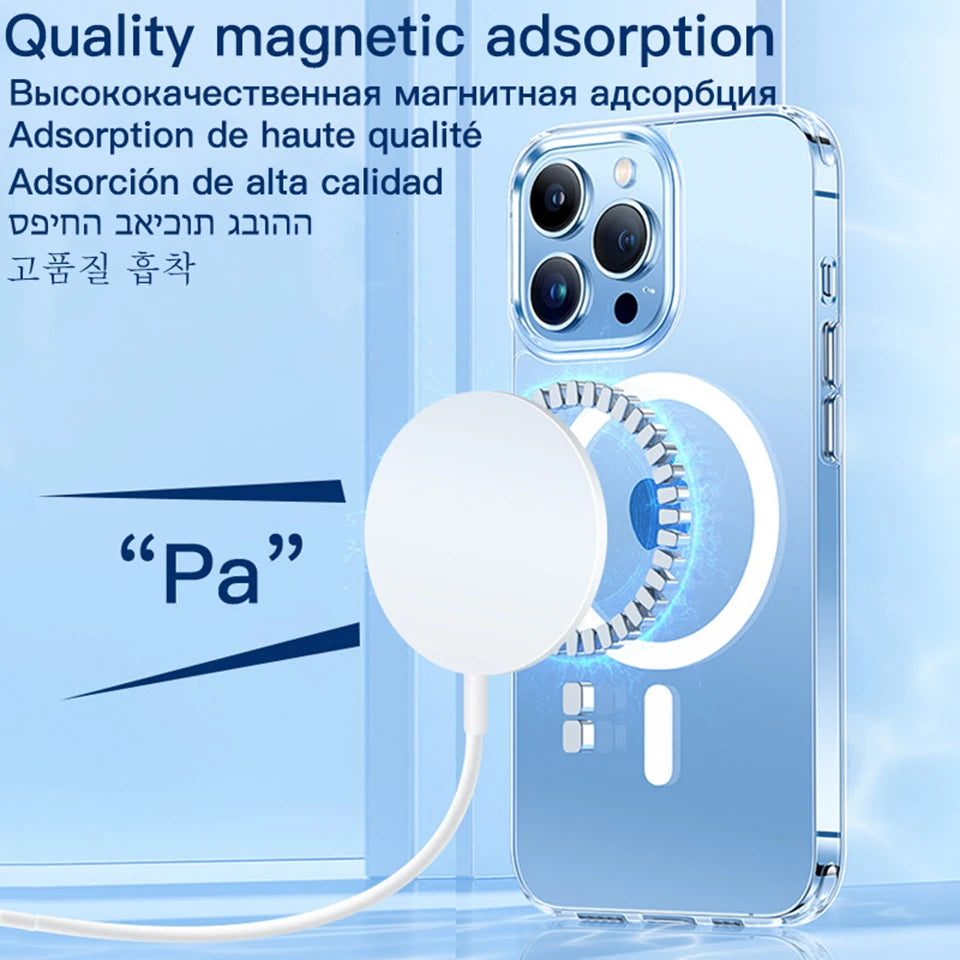 Luxury Magnetic Wireless Charging Case for iPhone