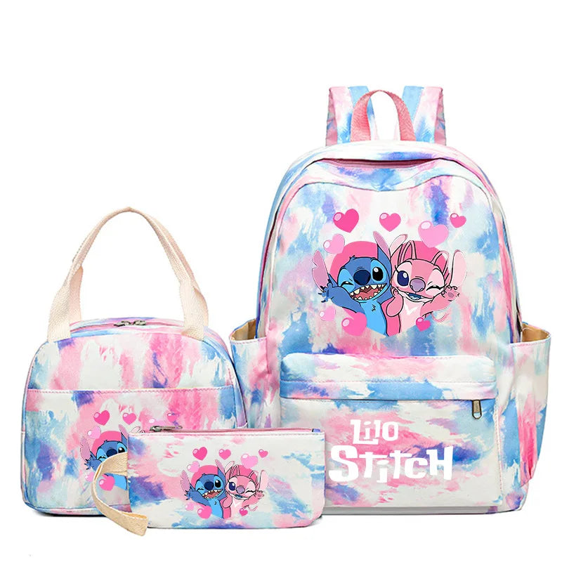 3Pcs/Set Disney Lilo & Stitch Backpack Set