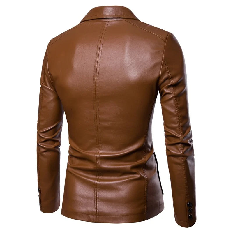 2025 Men’s Slim Fit Vintage Leather Jacket