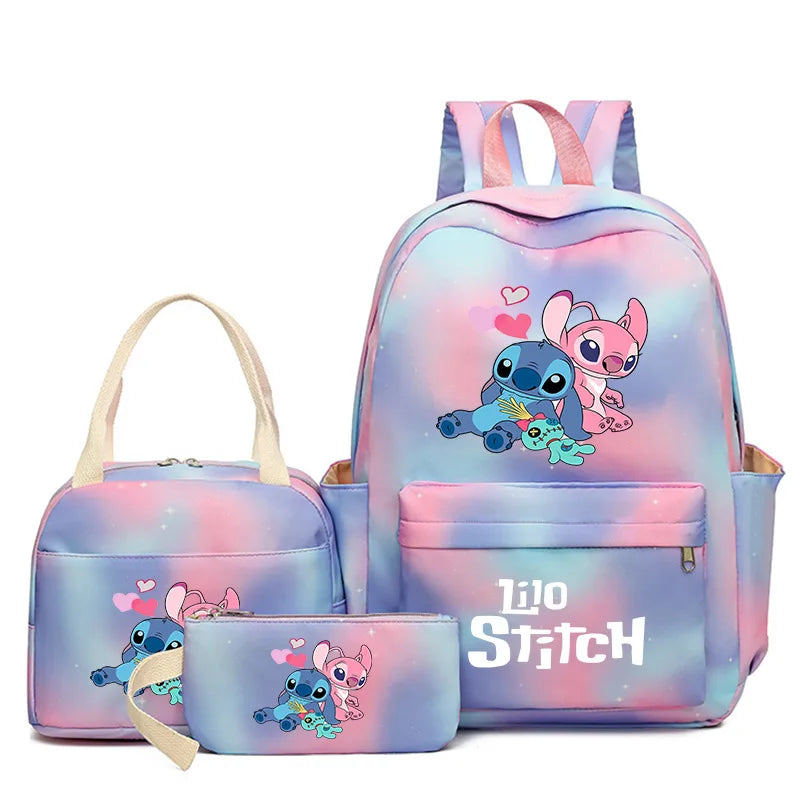 3Pcs/Set Disney Lilo & Stitch Backpack Set