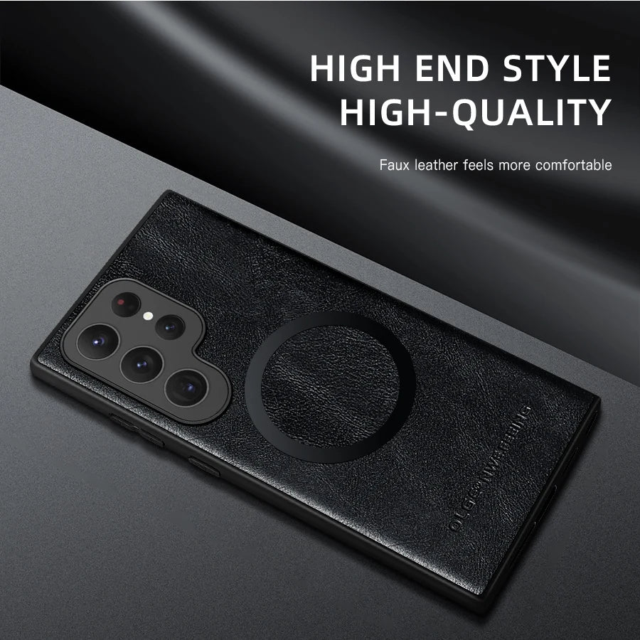 Luxury Leather Silicone Case for Samsung Galaxy S24/S23/S22
