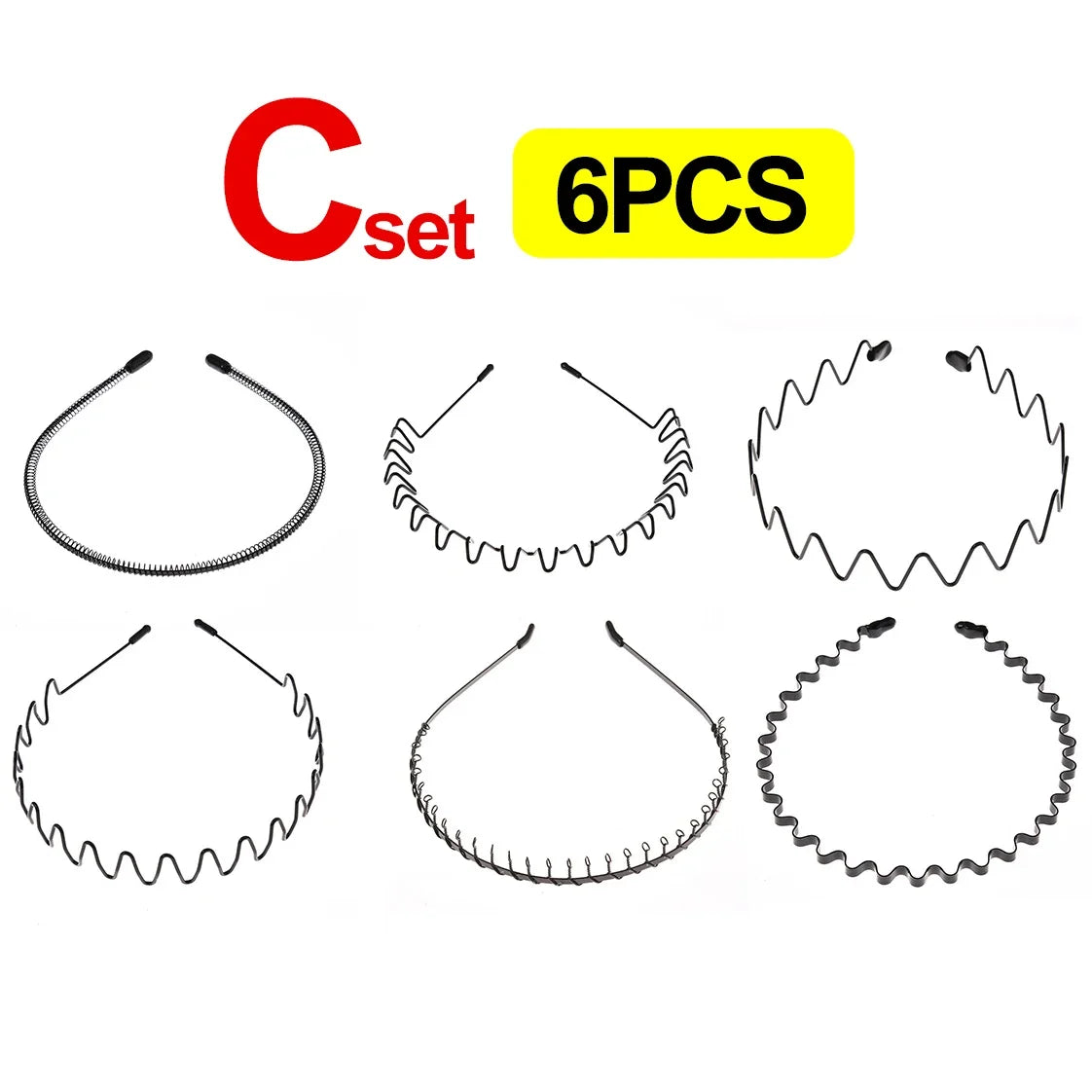 6/1PCS Fashion Metal Hair Band