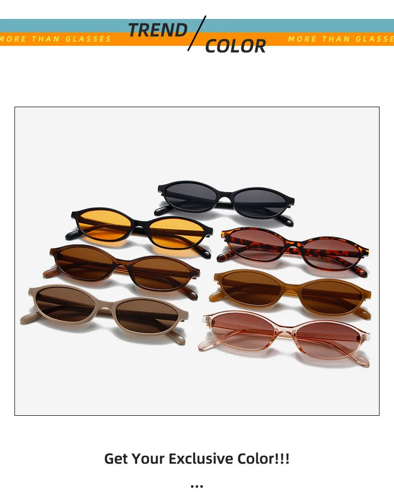 Retro Oval Frame Sunglasses