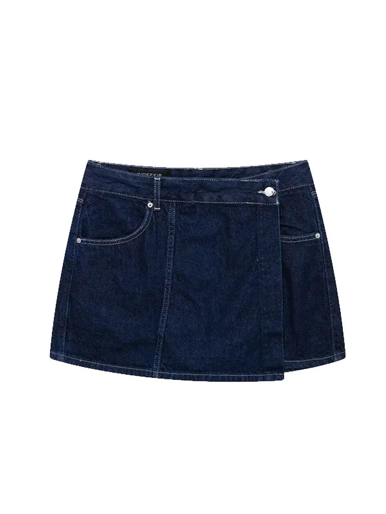 2025 Summer Women’s Casual Denim Set – Short Shirt Top & Mini Skirt Shorts 2-Piece Outfit