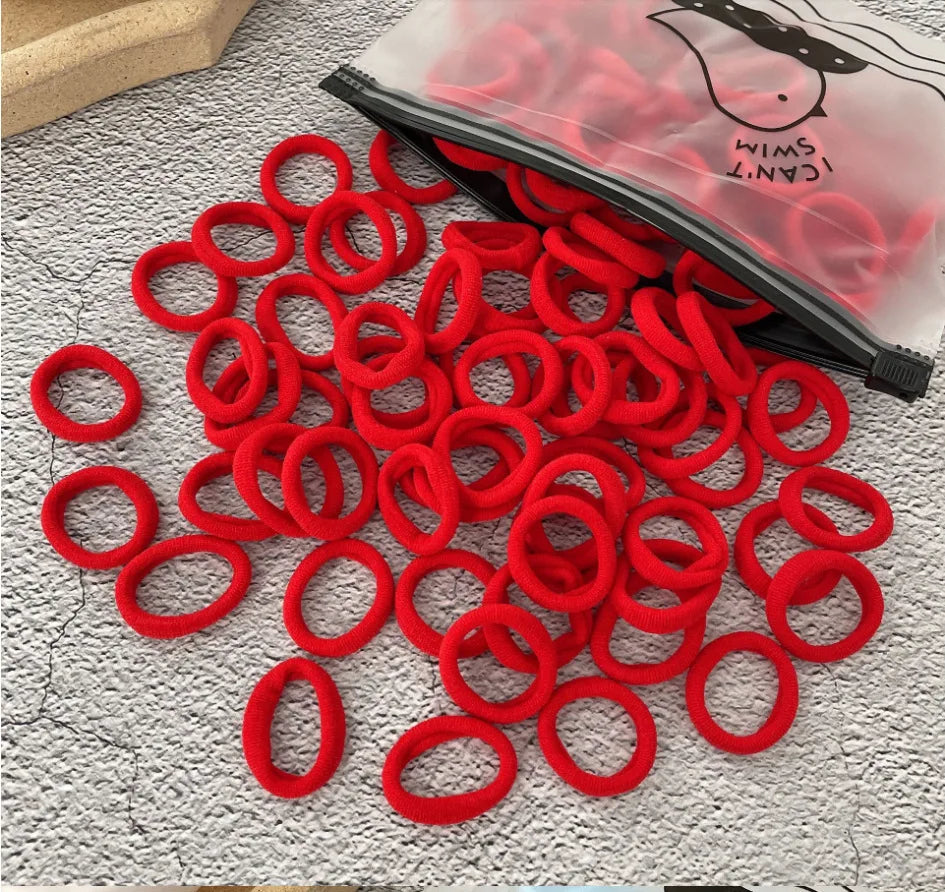 50/100PCS Colorful Nylon Hair Bands for Kids