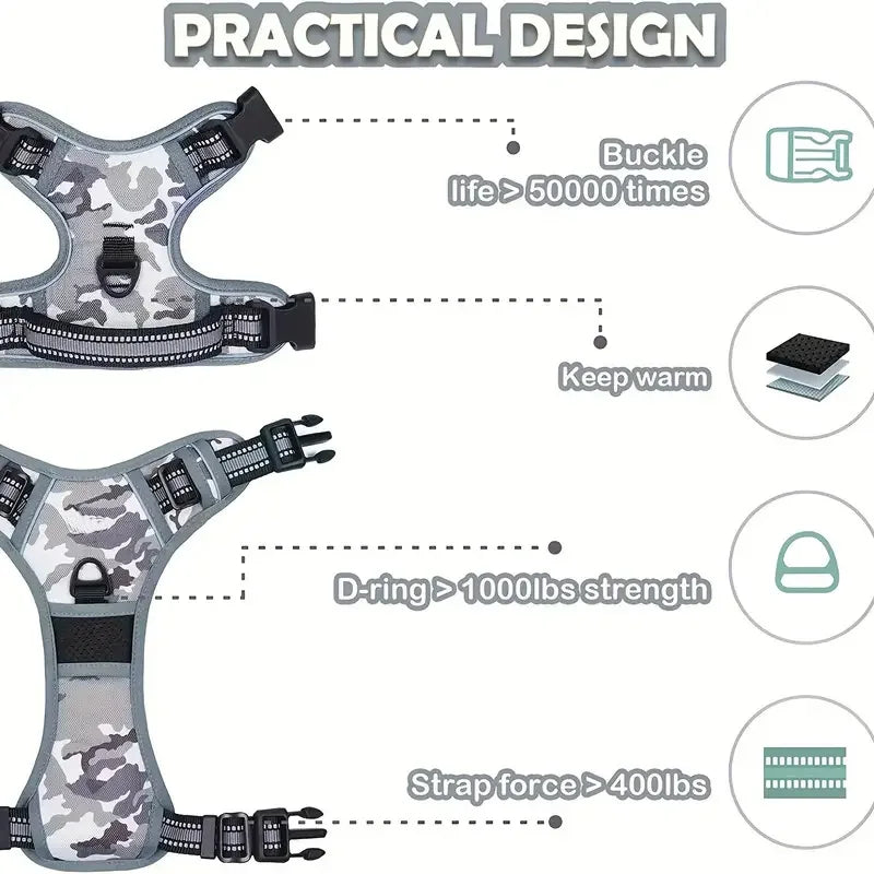 Easy Walking Reflective No-Pull Dog Harness with Handle