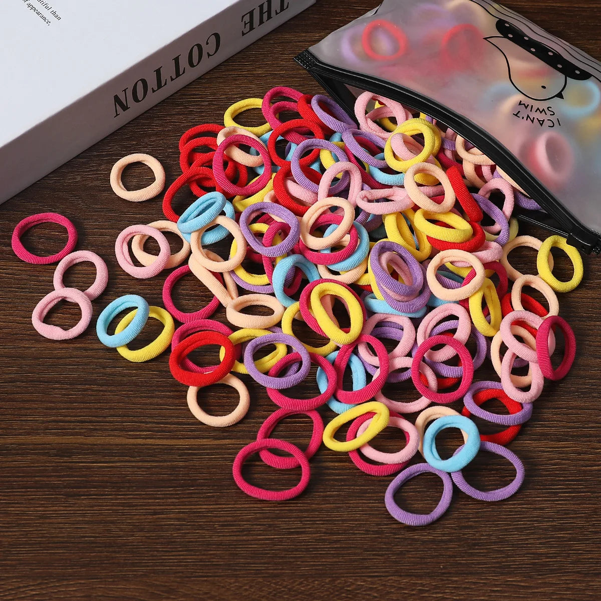 50/100PCS Colorful Nylon Hair Bands for Kids