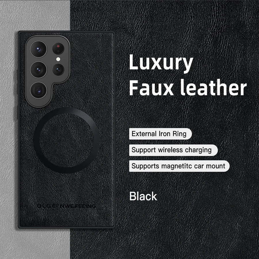 Luxury Leather Silicone Case for Samsung Galaxy S24/S23/S22