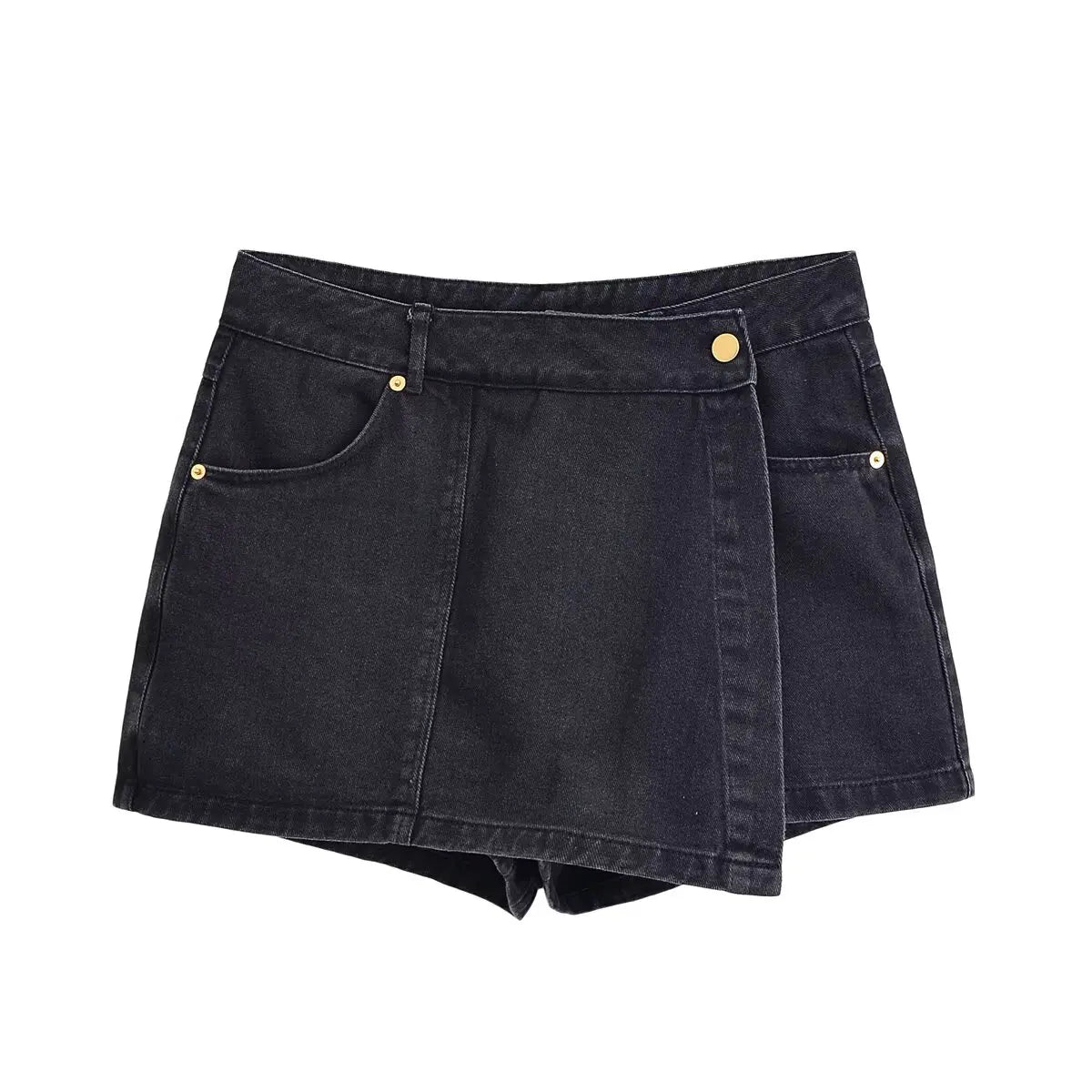 2025 Summer Women’s Casual Denim Set – Short Shirt Top & Mini Skirt Shorts 2-Piece Outfit