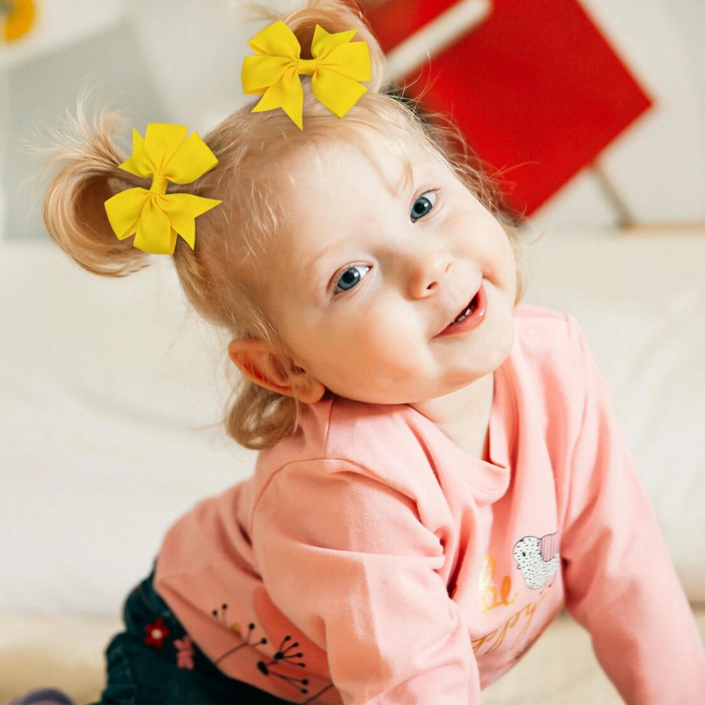 20/40PCS Candy Color Bow Hair Clip Set