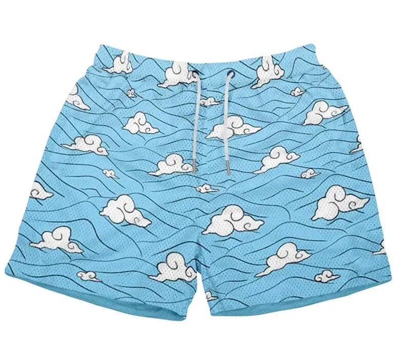 Anime 3D Print Mesh Shorts