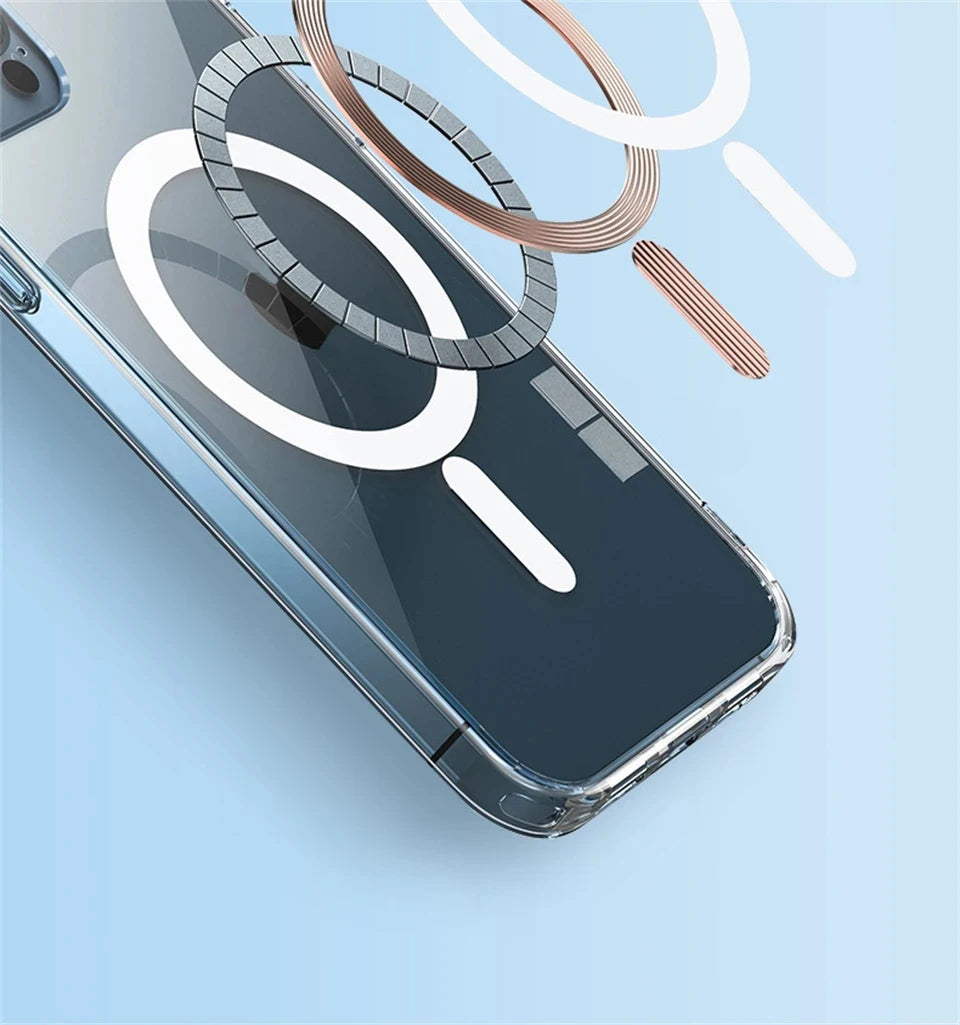 Luxury Magnetic Wireless Charging Case for iPhone