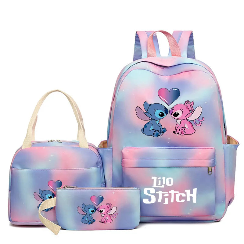 3Pcs/Set Disney Lilo & Stitch Backpack Set