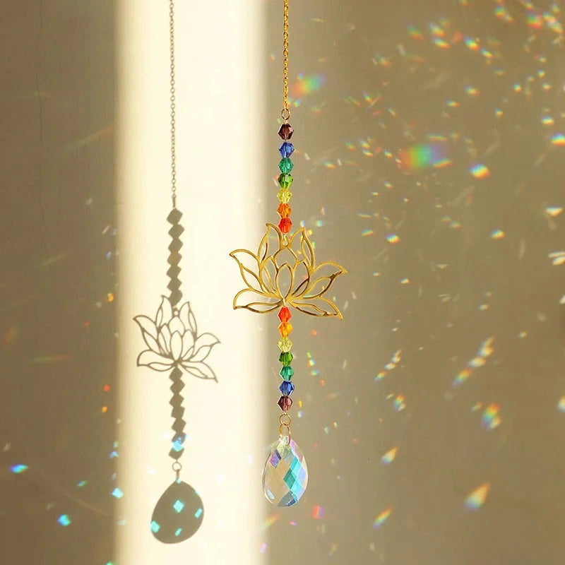 Crystal Lotus Sun Catcher