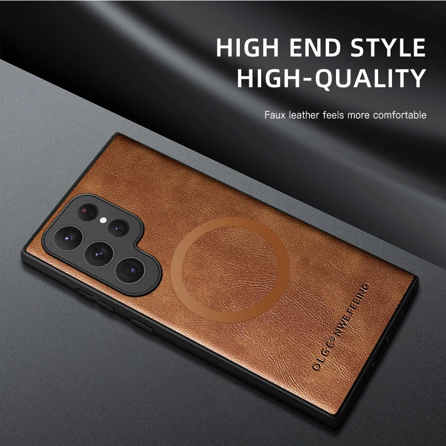 Luxury Leather Silicone Case for Samsung Galaxy S24/S23/S22