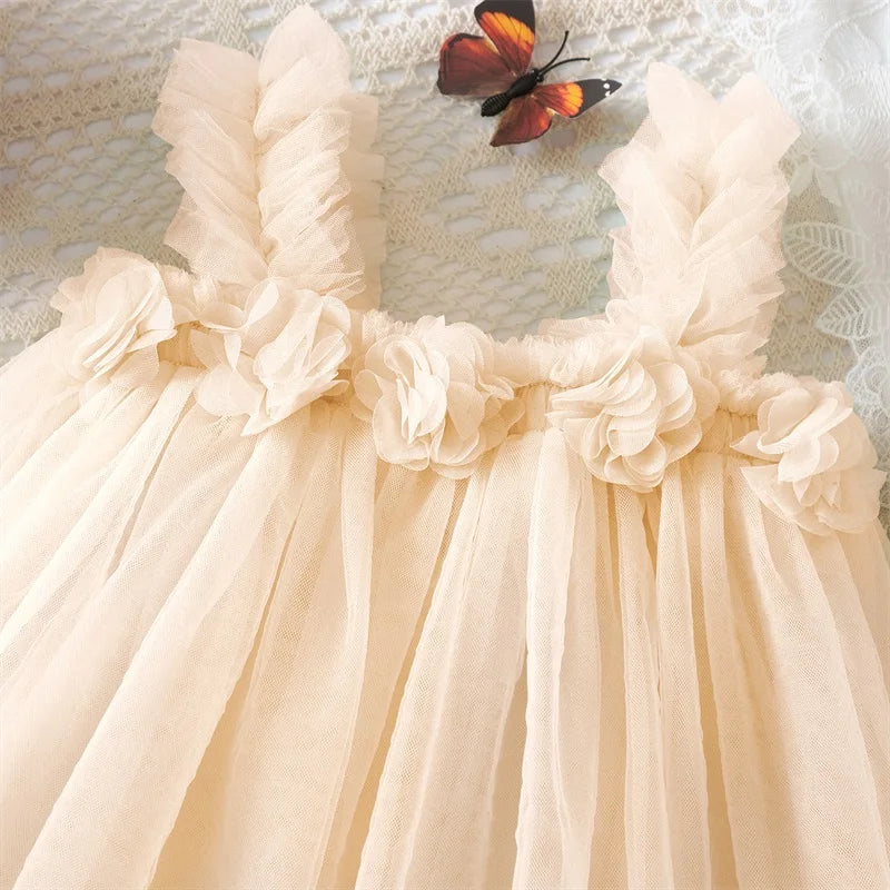 Backless Sleeveless Princess Dress with Pearls
