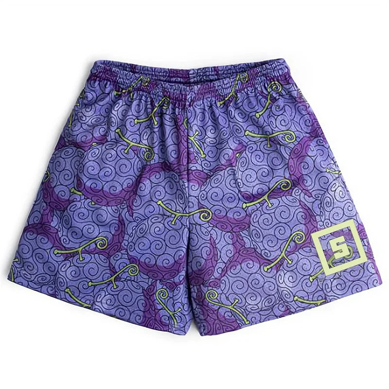 Anime 3D Print Mesh Shorts