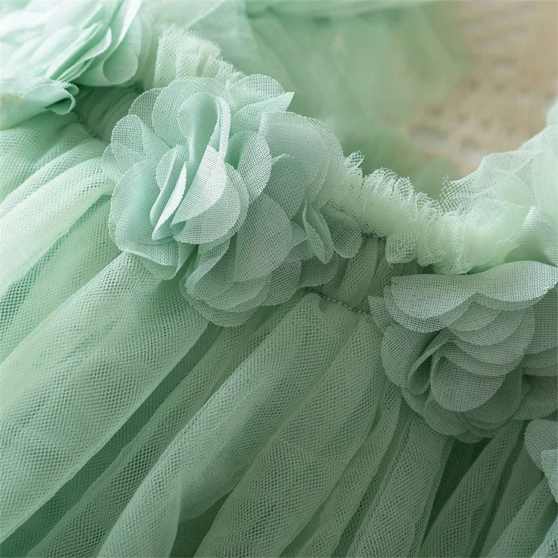 Backless Sleeveless Princess Dress with Pearls
