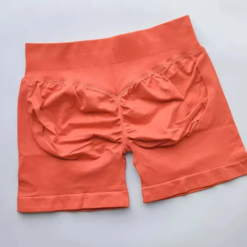 Women’s Impact Seamless Scrunch Bum Shorts – Low Ribbed Waist Gym Essential