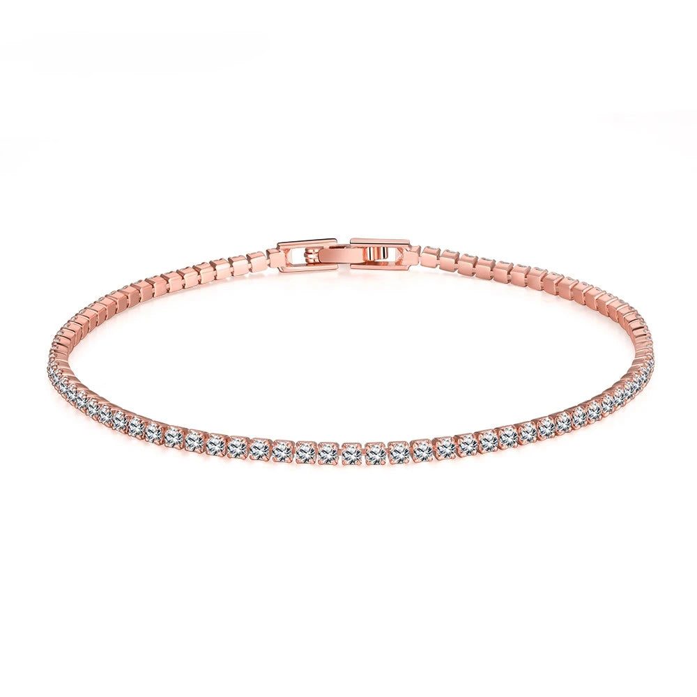 Solid 18K/14K Gold Moissanite Tennis Bracelet for Women