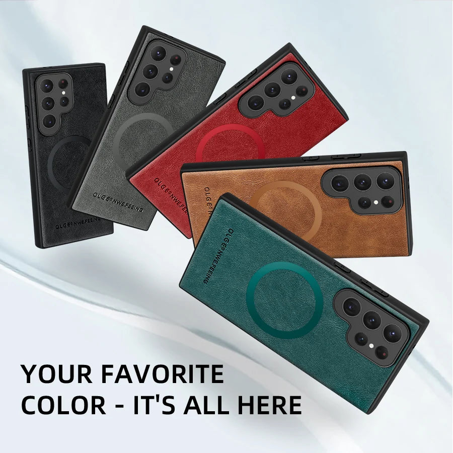 Luxury Leather Silicone Case for Samsung Galaxy S24/S23/S22