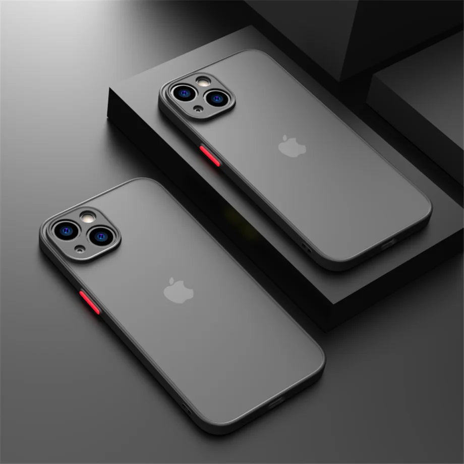 Shockproof Armor Matte Case for iPhone 16 / 15 / 14 Plus / 13 / 12 / 11 Pro Max