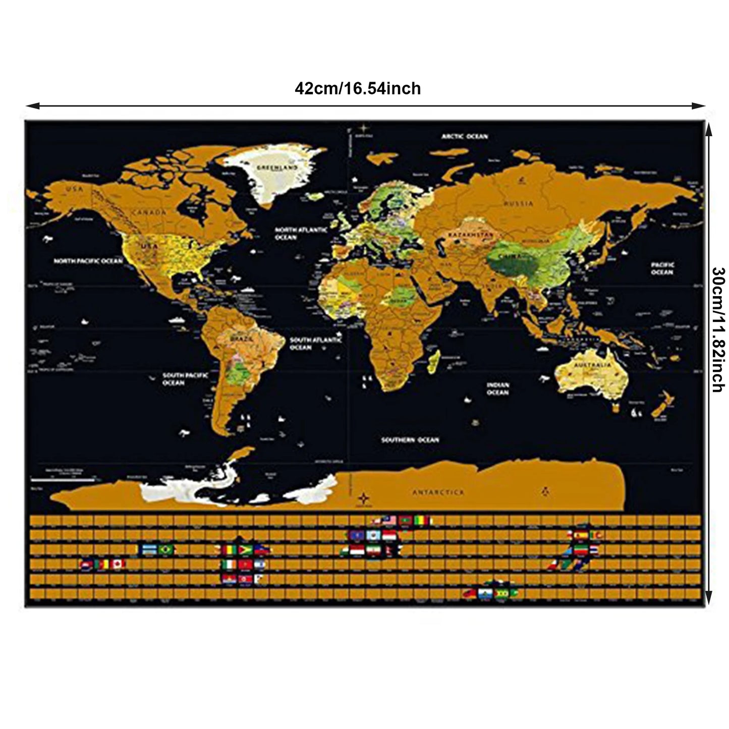 Deluxe Scratch-Off World Map