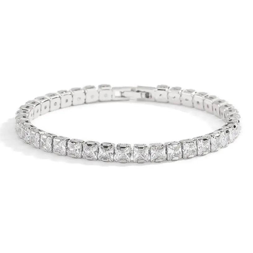 Solid 18K/14K Gold Moissanite Tennis Bracelet for Women