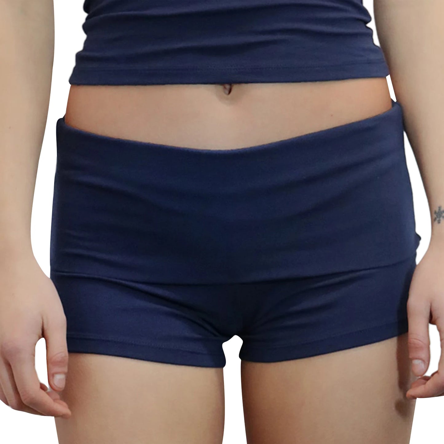 Summer Slim Yoga Shorts – Women’s Casual Fold-Over Lounge Shorts