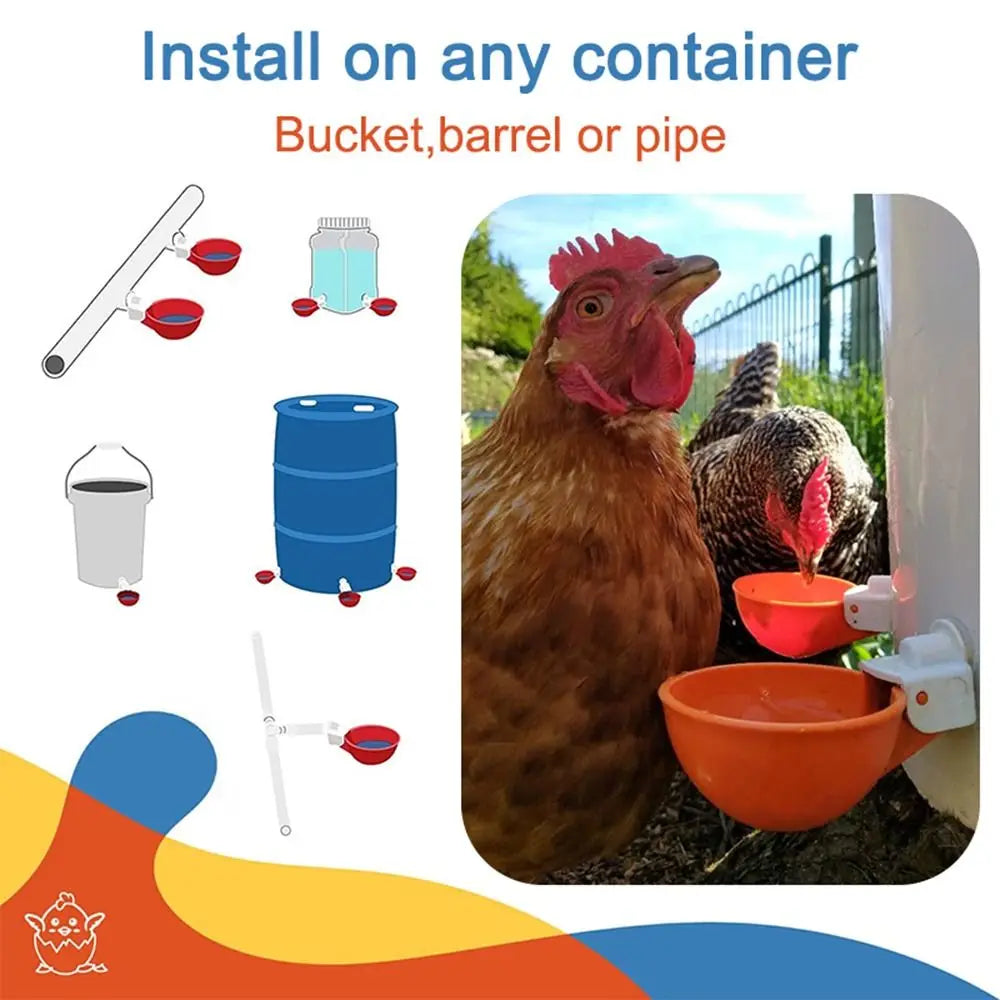 4PCS Automatic Chicken Water Feeder Kit