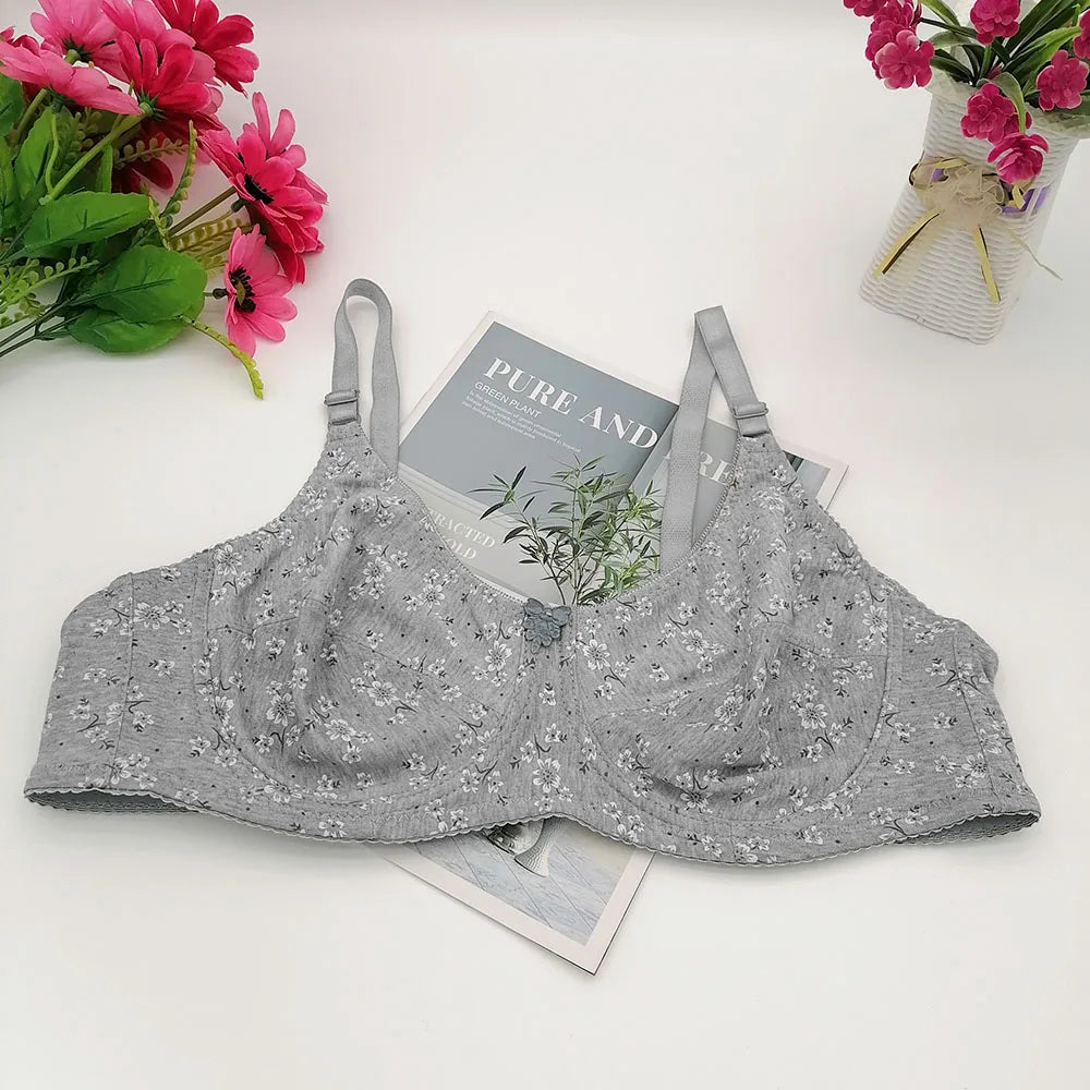 Plus Size Floral Push-Up Bra