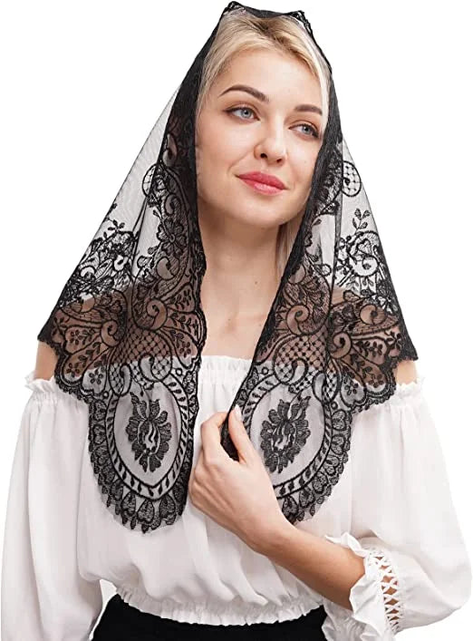 Spanish-Style Lace Mantilla – Catholic & Wedding Veil