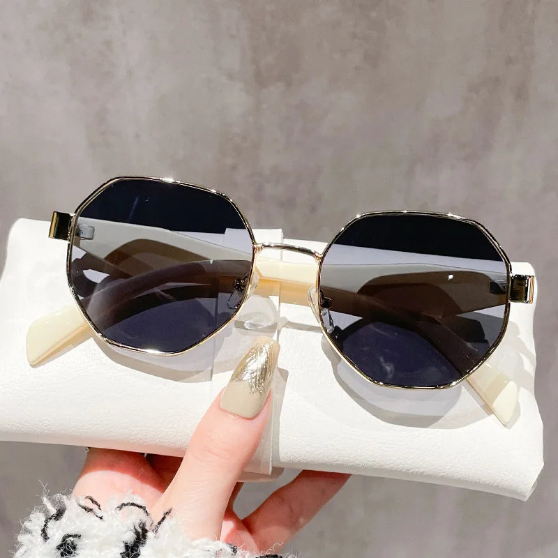 Vintage Polygon Metal Sunglasses