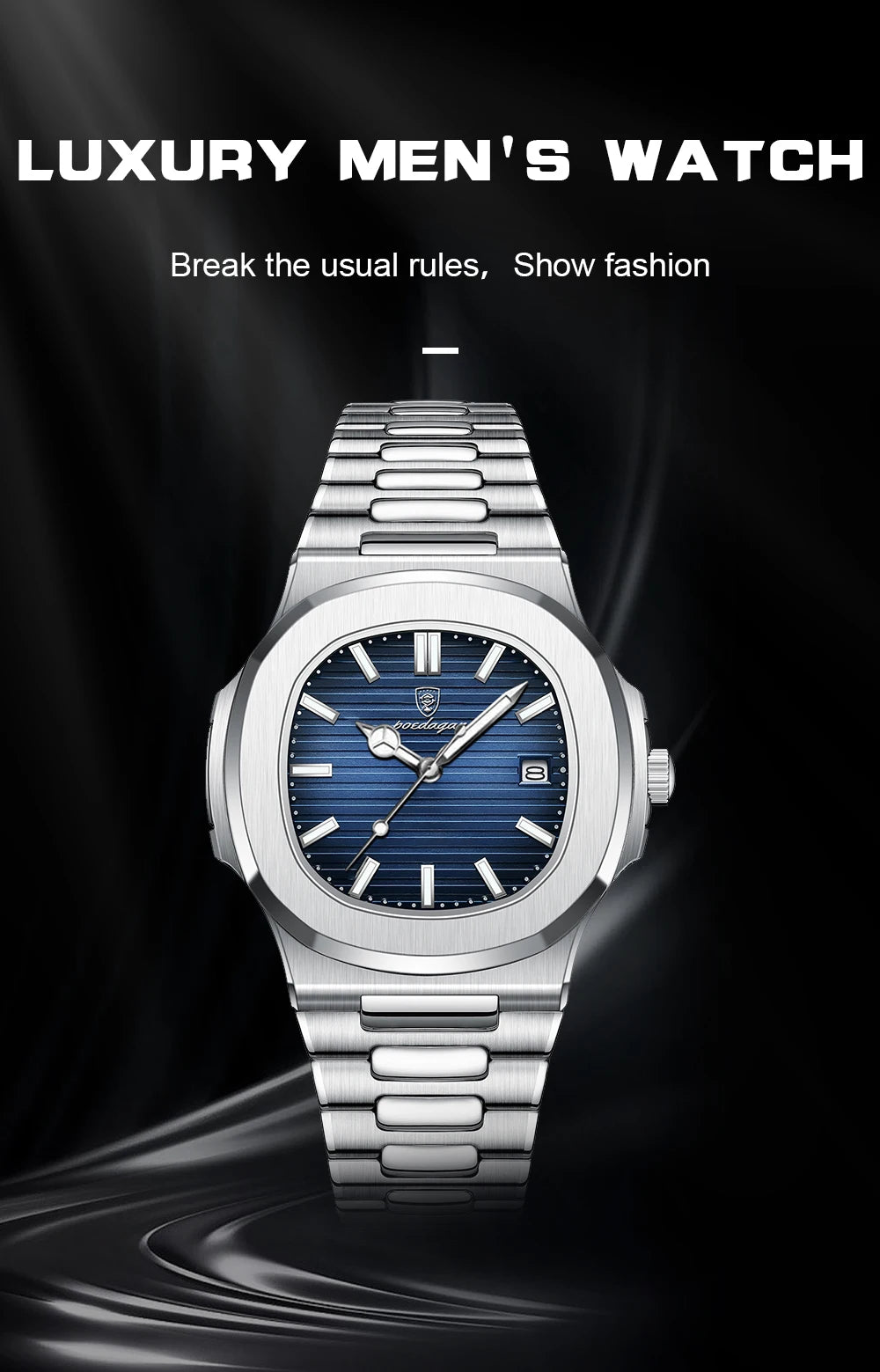 Square Luxury Men’s Wristwatch