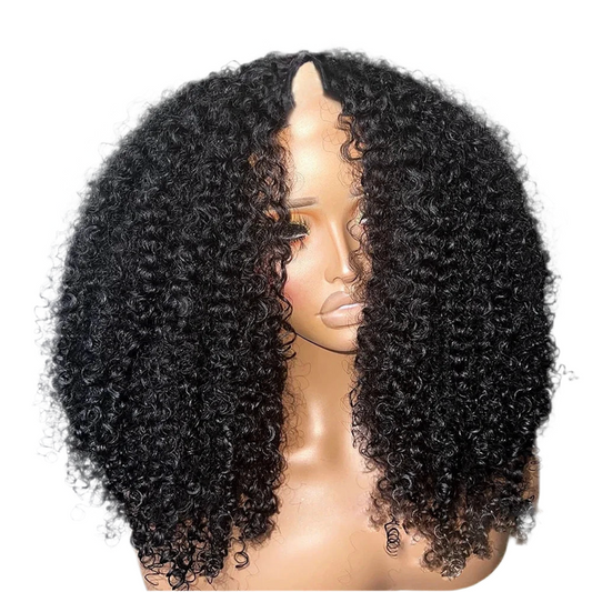 250% Density Kinky Curly V Part Wig