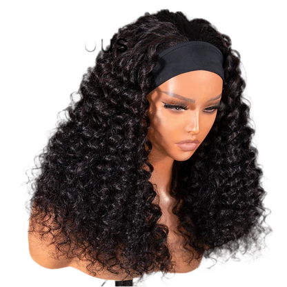 Kinky Curly Headband Wig