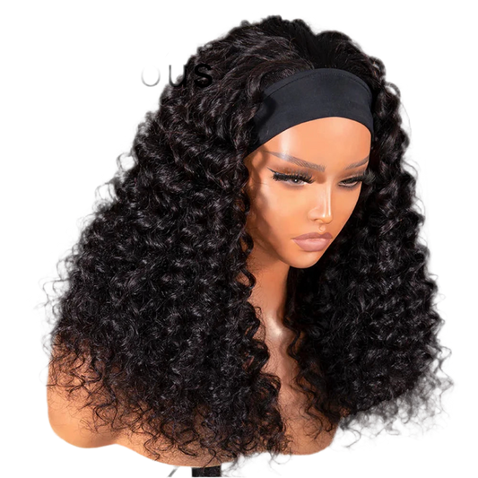 Kinky Curly Headband Wig