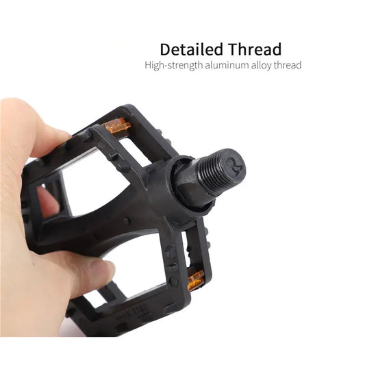 WEST BIKING Kids Bicycle Pedals Ultralight Anti-Slip ABS Safety Warning Reflective Children Cycling 9/16 1/2 Kids Bike Pedals