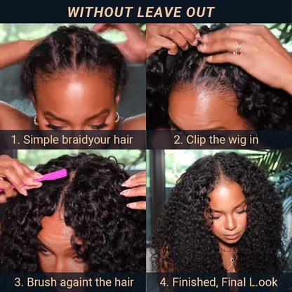 250% Density Kinky Curly V Part Wig