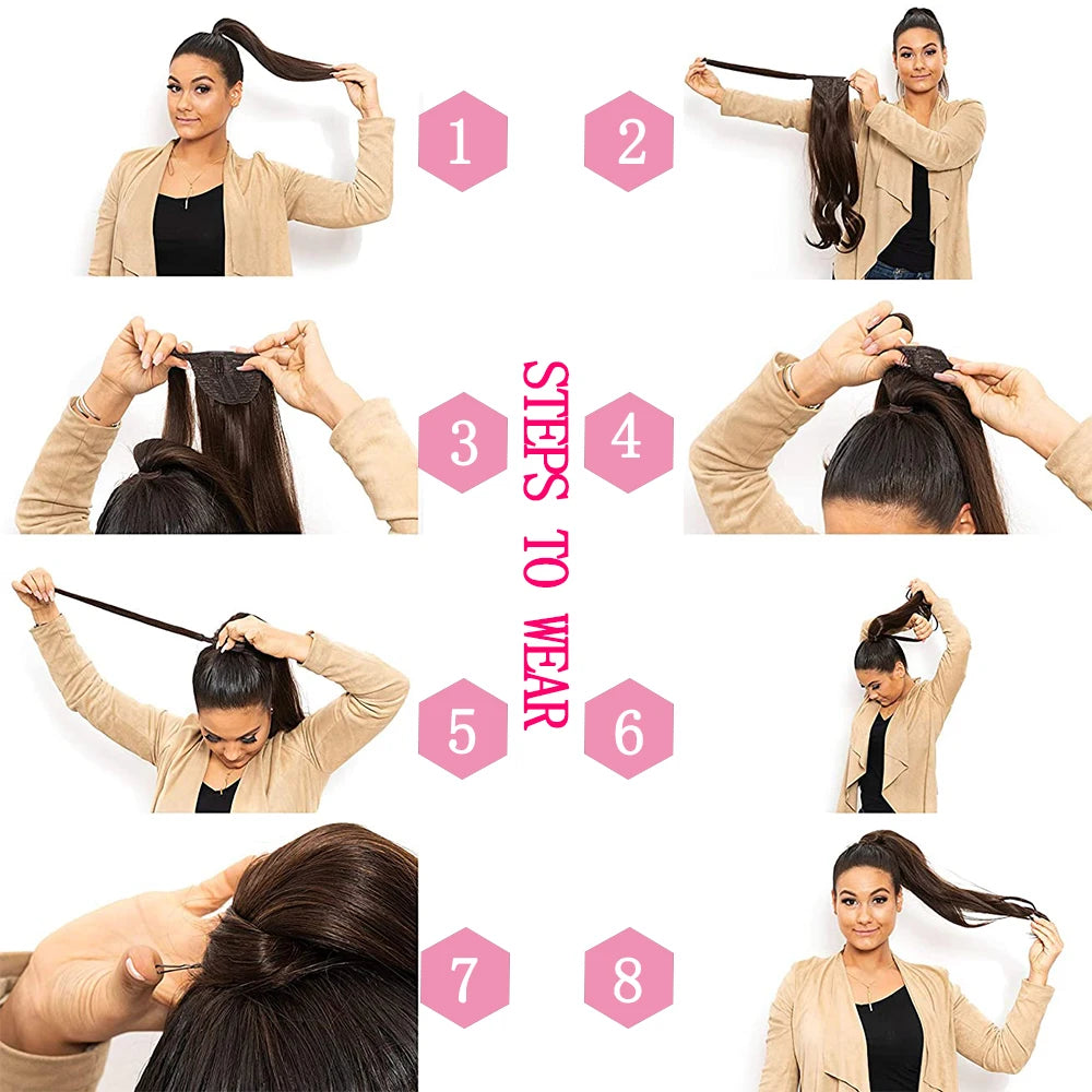34-Inch Synthetic Ponytail Hair Extension