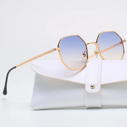 Vintage Polygon Metal Sunglasses